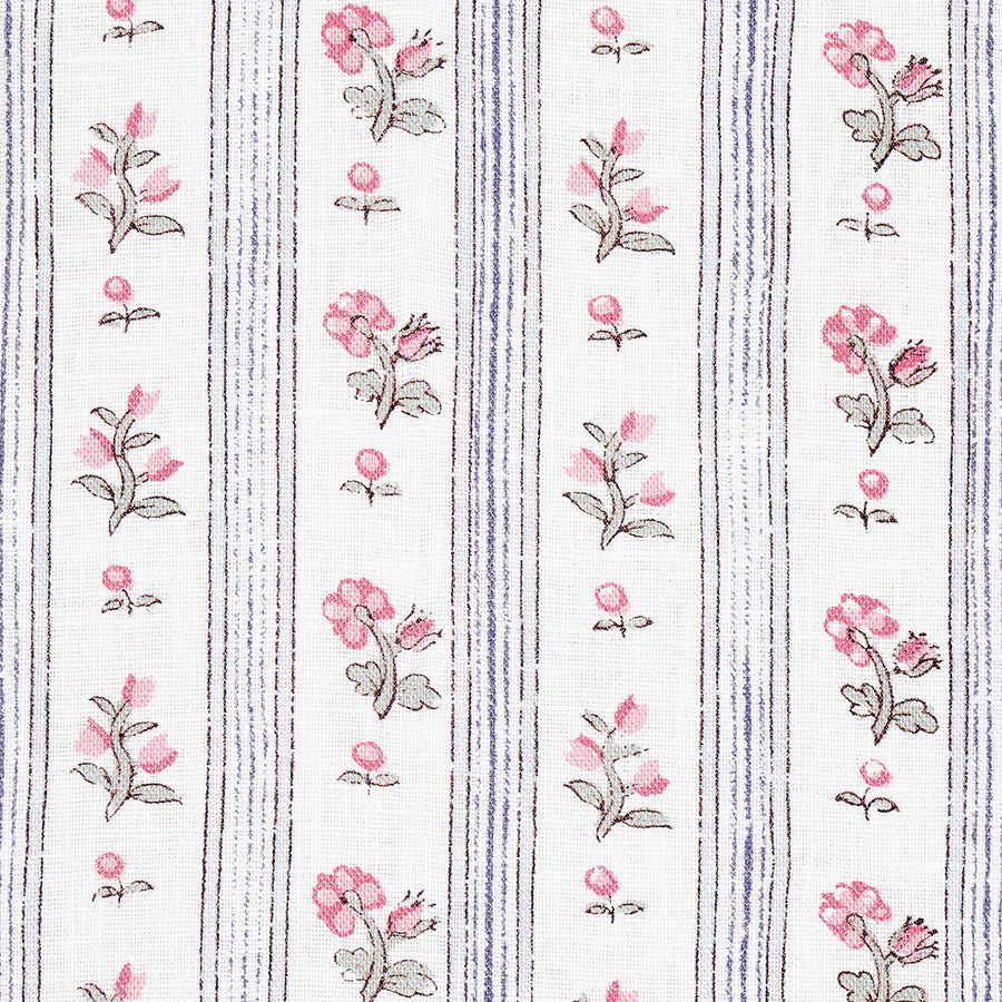 Schumacher Cabanon Stripe Fabric Rose | Fabric Bistro | Columbia ...