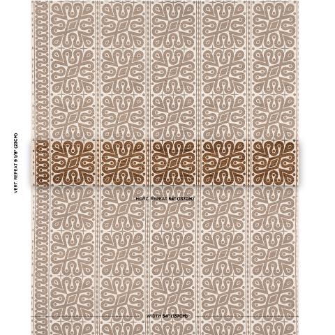 Schumacher Borneo Silk Fabric Brown, Fabric Bistro