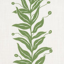 Load image into Gallery viewer, Schumacher Tendril Stripe Indoor/Outdoor Fabric 181672 / Leaf