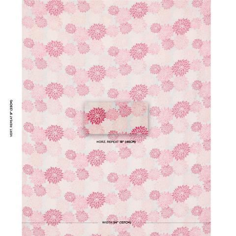 Schumacher Dahlia Fabric Hot Pink | Fabric Bistro | Columbia