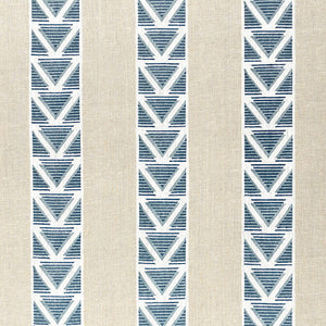 Set of Two Made to Order Thibaut Burton Stripe Side Drapery Panels