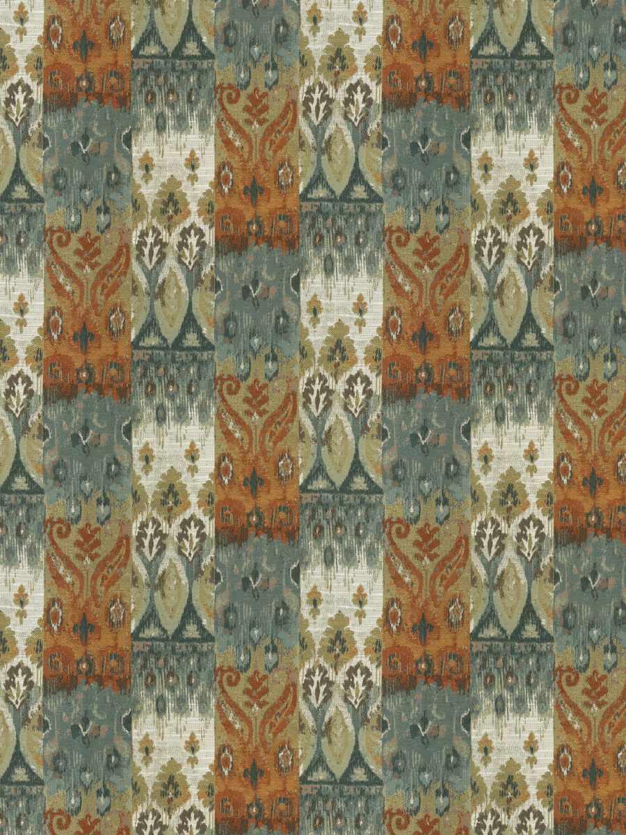 Orange Teal Upholstery Fabric | Fabric Bistro | Columbia | South