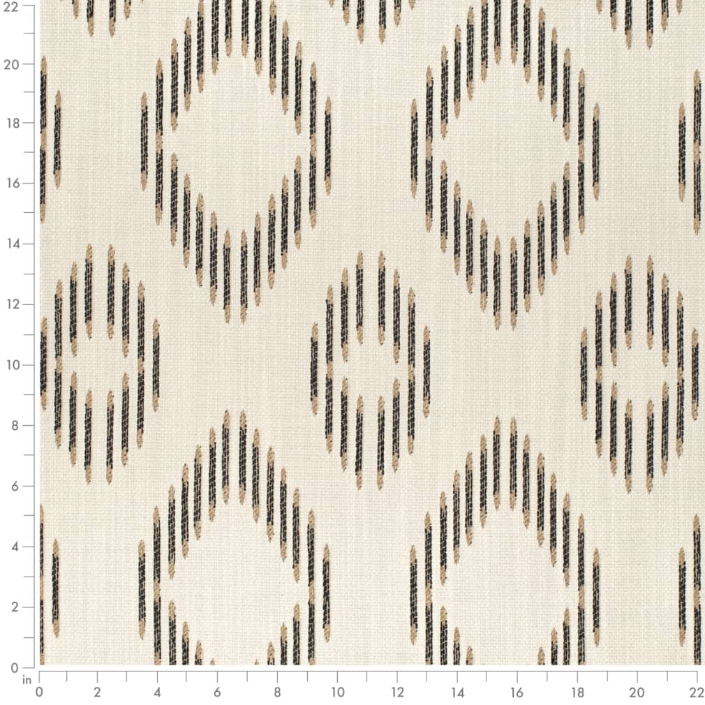 A0008C Persimmon And Off White, Modern, Geometric Upholstery Fabric By The  Yard