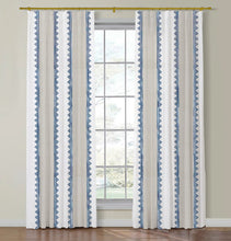 Load image into Gallery viewer, Set of Two Made to Order Thibaut Kismet Stripe Side Drapery Panels