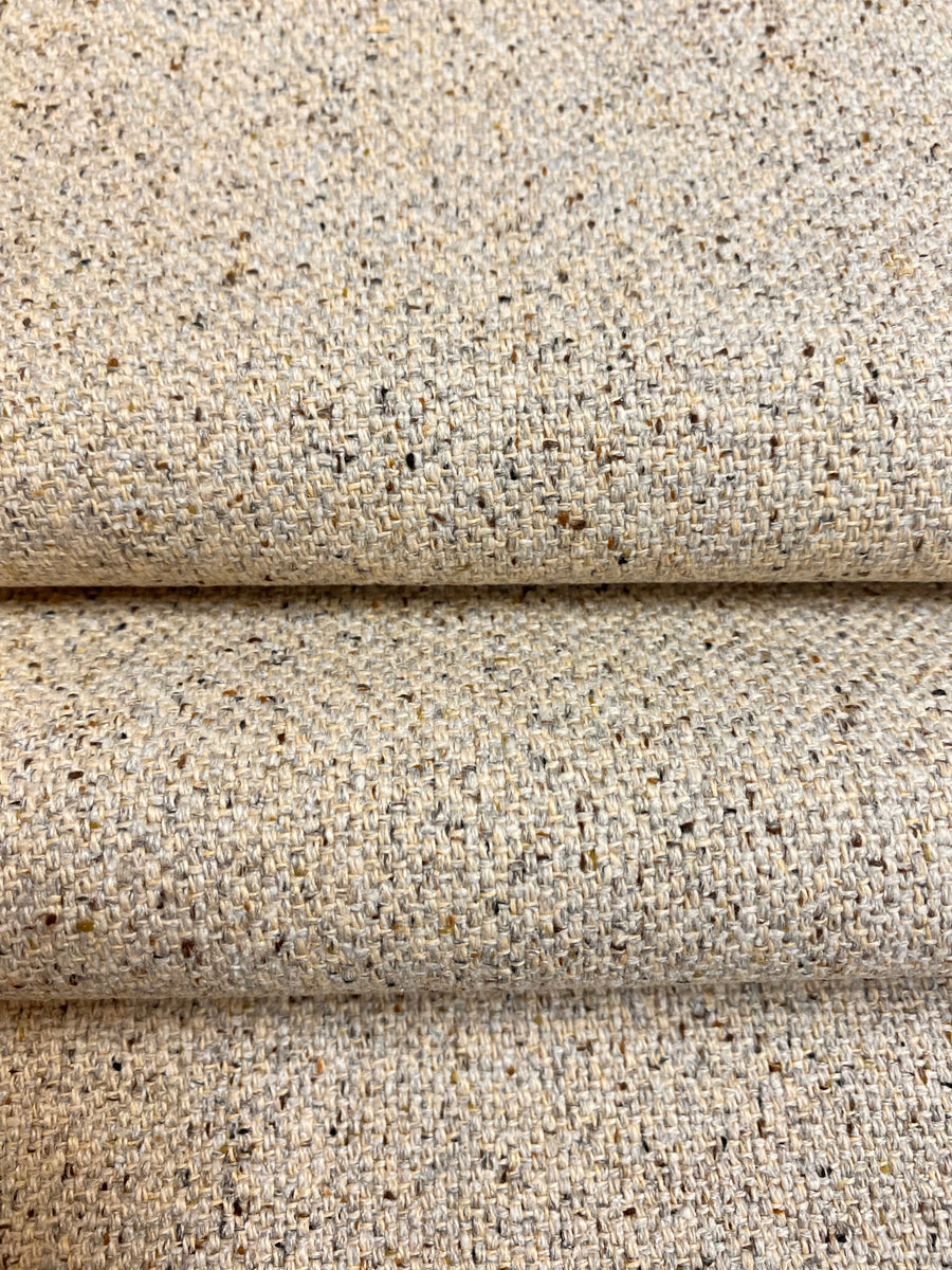 Designer on sale Beige Cream MCM Mid Century Modern Tweed Upholstery Fabric WHS756