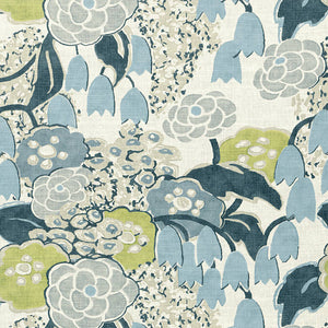 Set of Two Made to Order Thibaut Laura Floral Side Drapery Panels