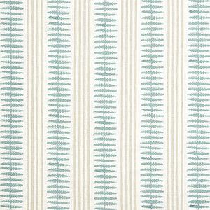 Set of Two Made to Order Thibaut Indo Stripe Side Drapery Panels