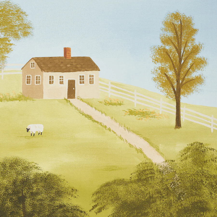 Schumacher Eaton's Landscape Panel Set Document Fabric Bistro