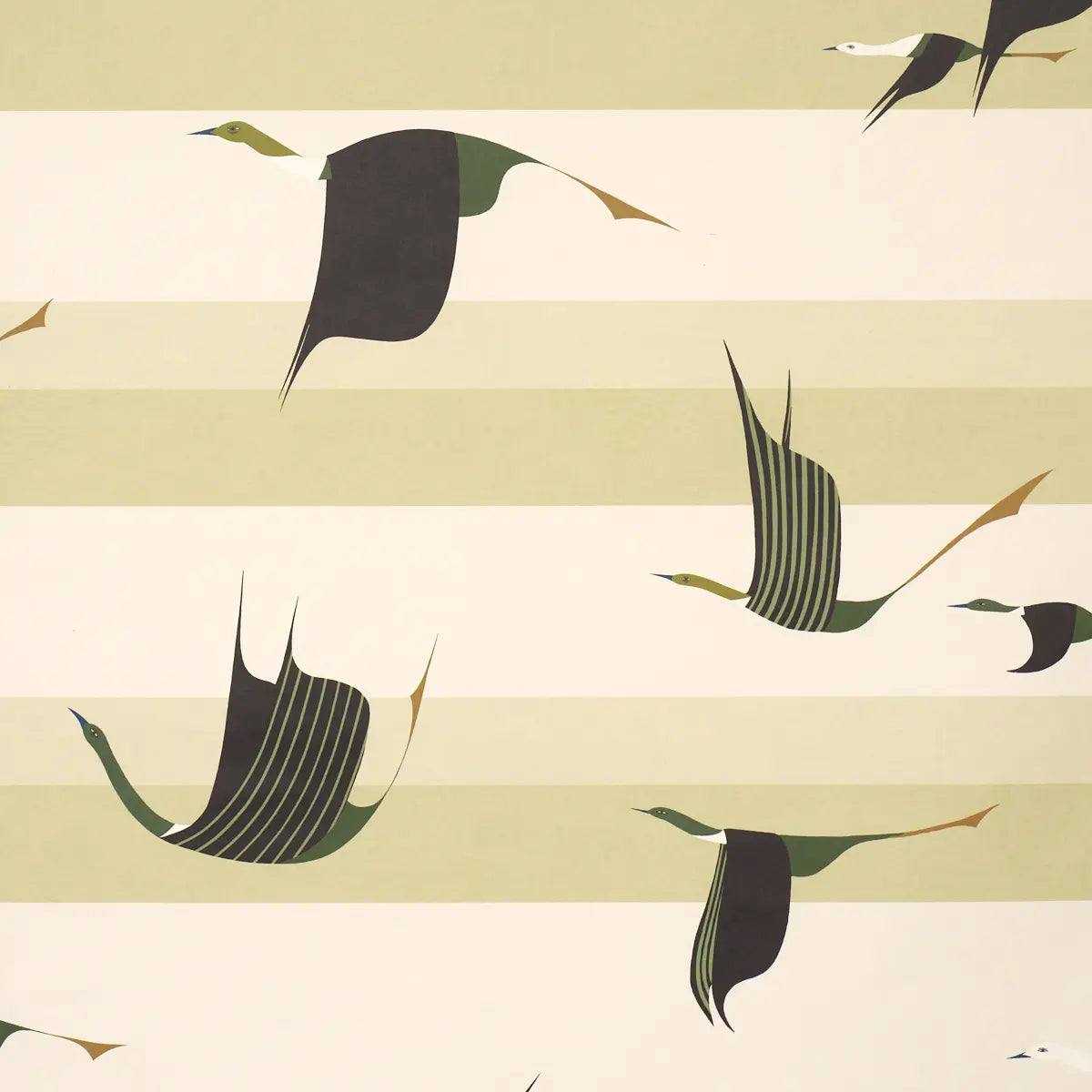 Schumacher Flying West Wallpaper Green | Fabric Bistro | Columbia ...
