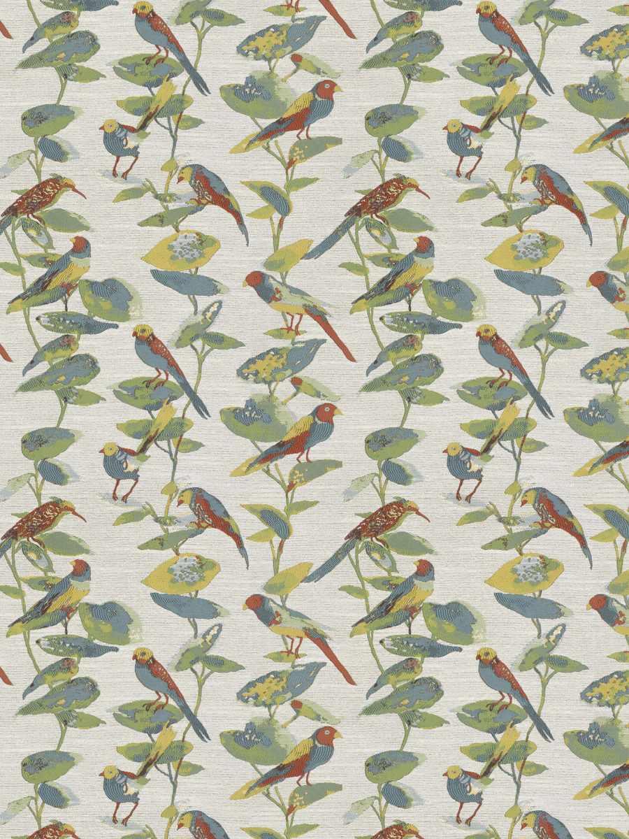 Teal Red Bird Upholstery Fabric Fabric Bistro Columbia South Carolina