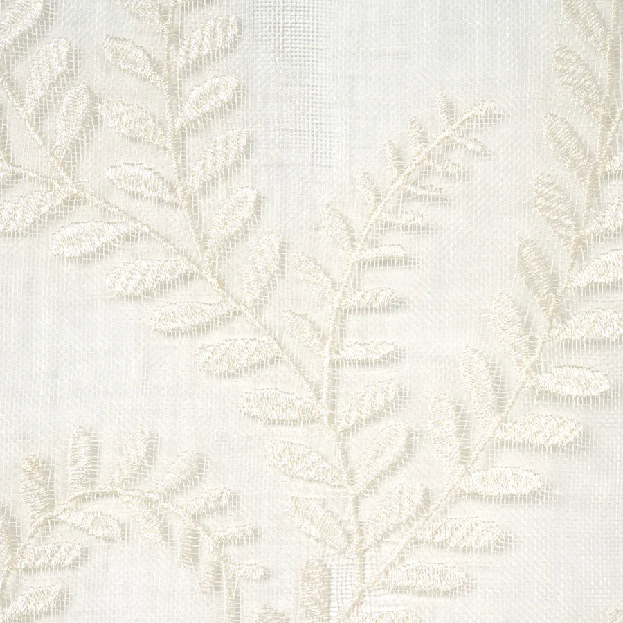 Schumacher Boboli Embroidered Sheer Ivory | Fabric Bistro | Columbia ...