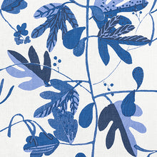 Load image into Gallery viewer, Set of Two Made to Order Thibaut Matisse Leaf Side Drapery Panels