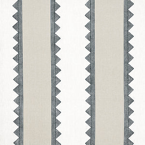 Set of Two Made to Order Thibaut Kismet Stripe Side Drapery Panels