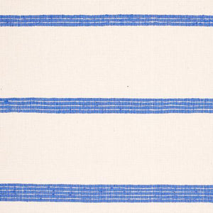 Schumacher Cambaya Handwoven Stripe Fabric 81391 / Blue