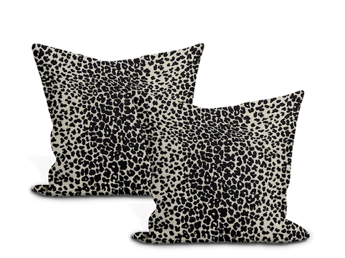 Schumacher Leopard Linen Print Pillow Cover