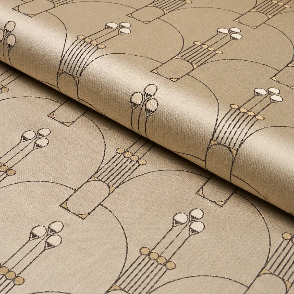 Schumacher Swanson Scallop Fabric Carbon | Fabric Bistro | Columbia ...