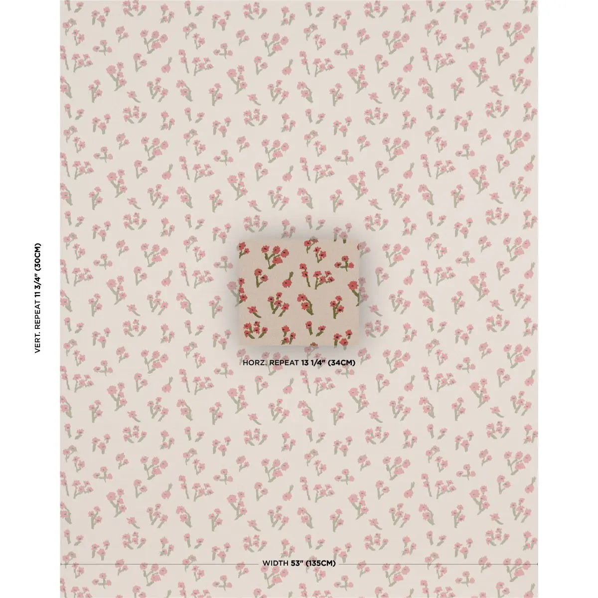 Schumacher Rosie Posy Woven Fabric Red | Fabric Bistro | Columbia ...