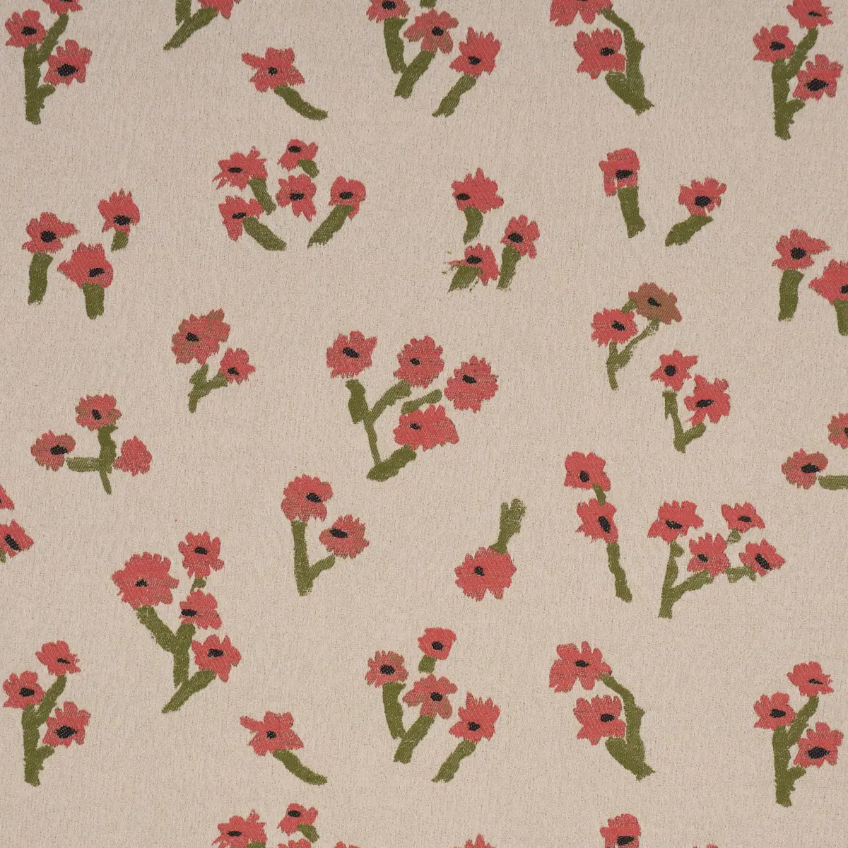 Schumacher Rosie Posy Woven Fabric Red | Fabric Bistro | Columbia ...