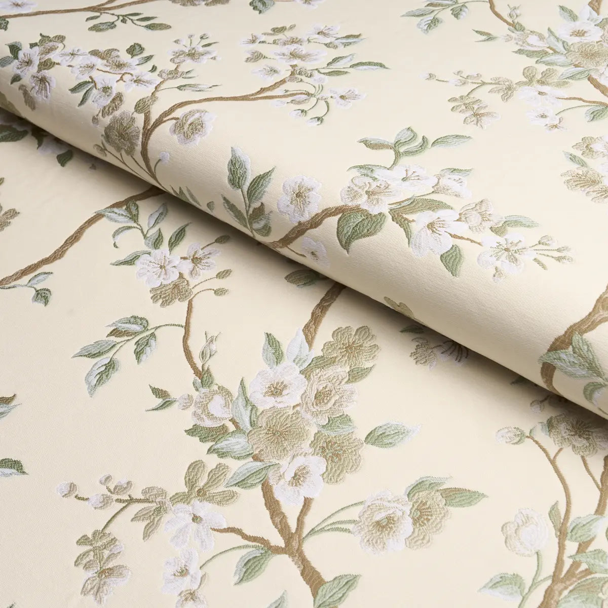Schumacher Cherry Blossom Fabric Sky | Fabric Bistro | Columbia | South ...