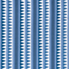 Load image into Gallery viewer, Set of Two Made to Order Thibaut Lomita Stripe Side Drapery Panels