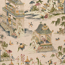 Load image into Gallery viewer, Set of Two Made to Order Thibaut Grand Palace Chinoiserie Side Drapery Panels