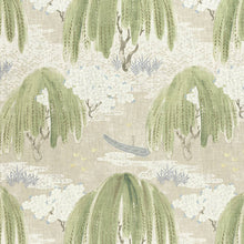 Load image into Gallery viewer, Set of Two Made to Order Thibaut Willow Tree Side Drapery Panels
