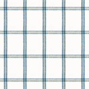 Set of Two Made to Order Thibaut Huntington Plaid Side Drapery Panels