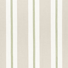 Load image into Gallery viewer, Set of Two Made to Order Thibaut Alden Stripe Embroidery Side Drapery Panels