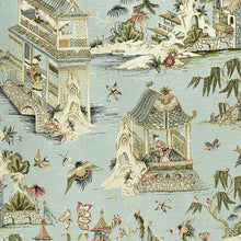Load image into Gallery viewer, Set of Two Made to Order Thibaut Grand Palace Chinoiserie Side Drapery Panels