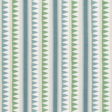 Load image into Gallery viewer, Set of Two Made to Order Thibaut Lomita Stripe Side Drapery Panels