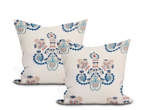 Schumacher Estrella Embroidery Pillow Cover