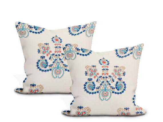 Schumacher Estrella Embroidery Pillow Cover