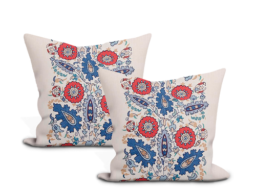 Schumacher Anatolia Embroidery Pillow Cover