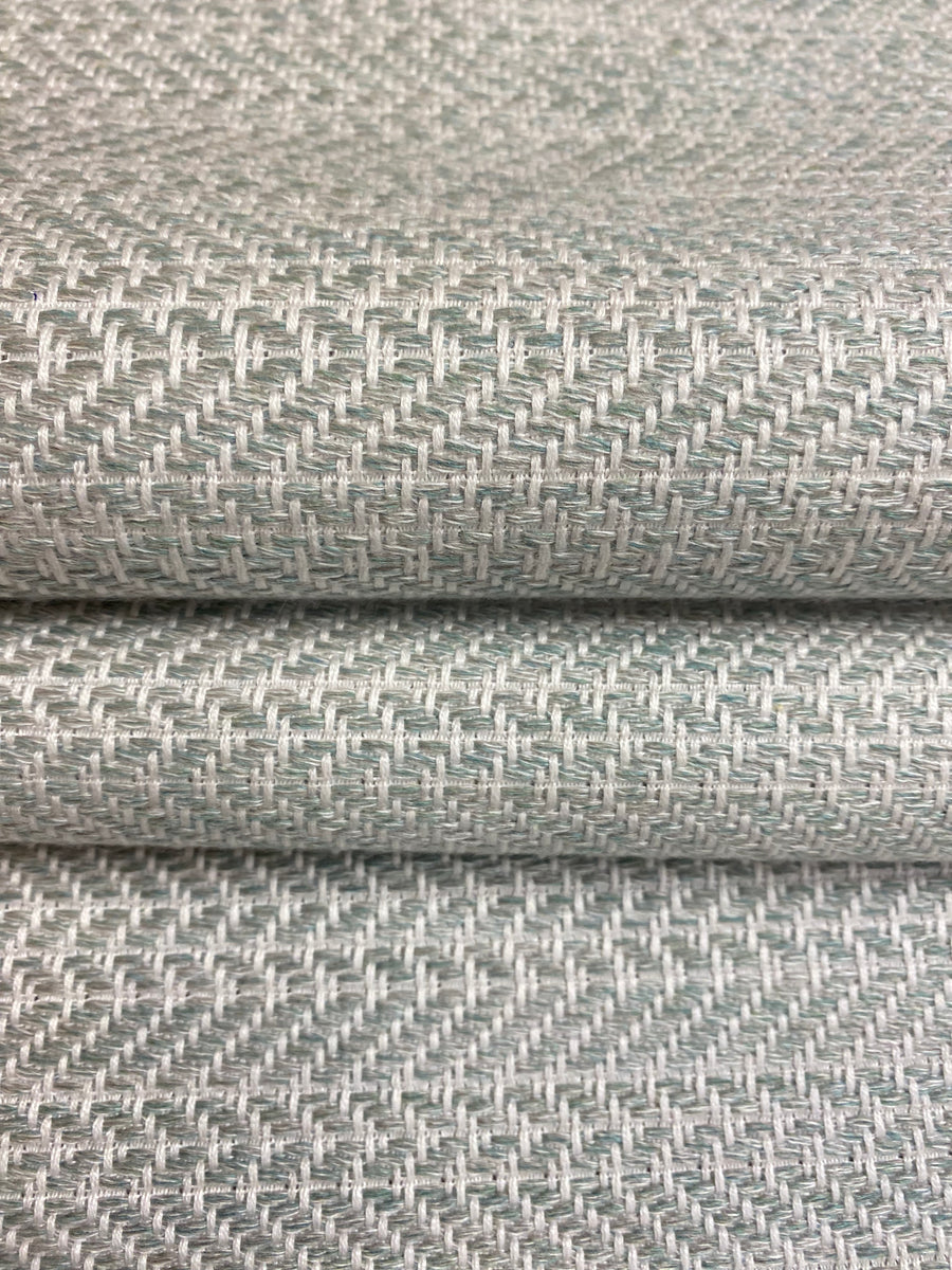 Seafoam Herringbone MCM Upholstery Fabric Fabric Bistro Columbia SC