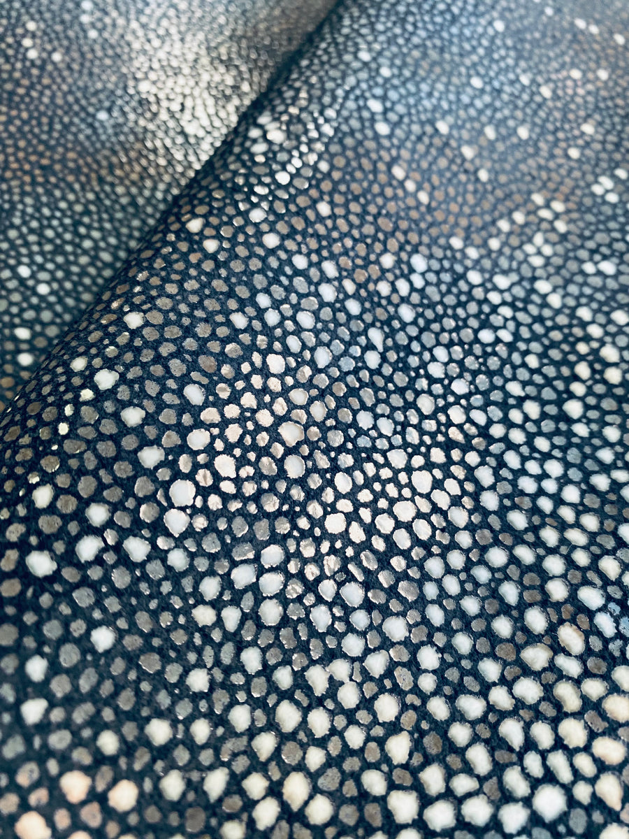 Moore & Giles Manta Ray Shagreen Leather Upholstery Fabric Bistro