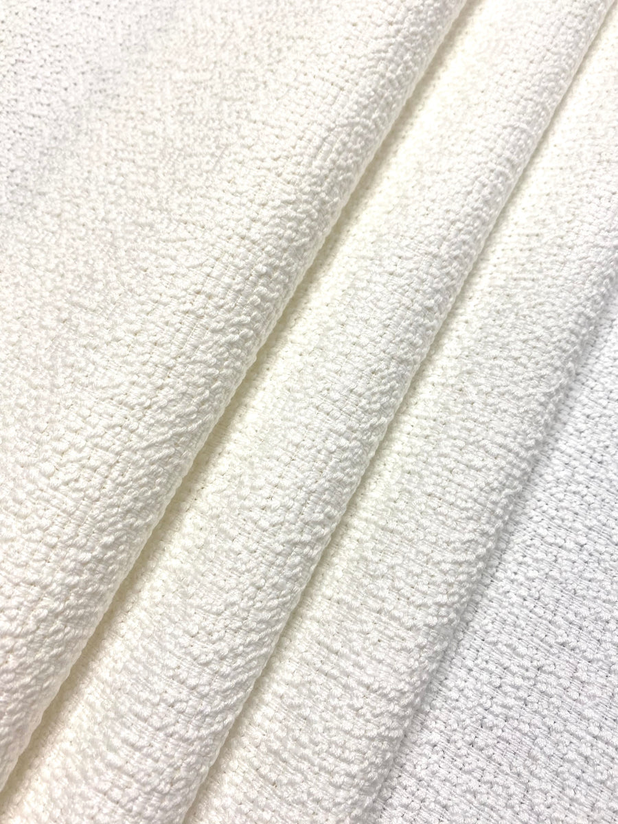Sunbrèlla Outdoor Upholstery White Terry Cloth Fabric by The Yard
