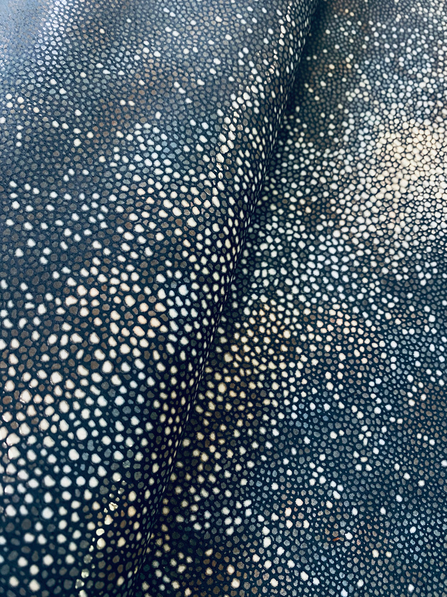 Moore & Giles Manta Ray Shagreen Leather Upholstery Fabric Bistro