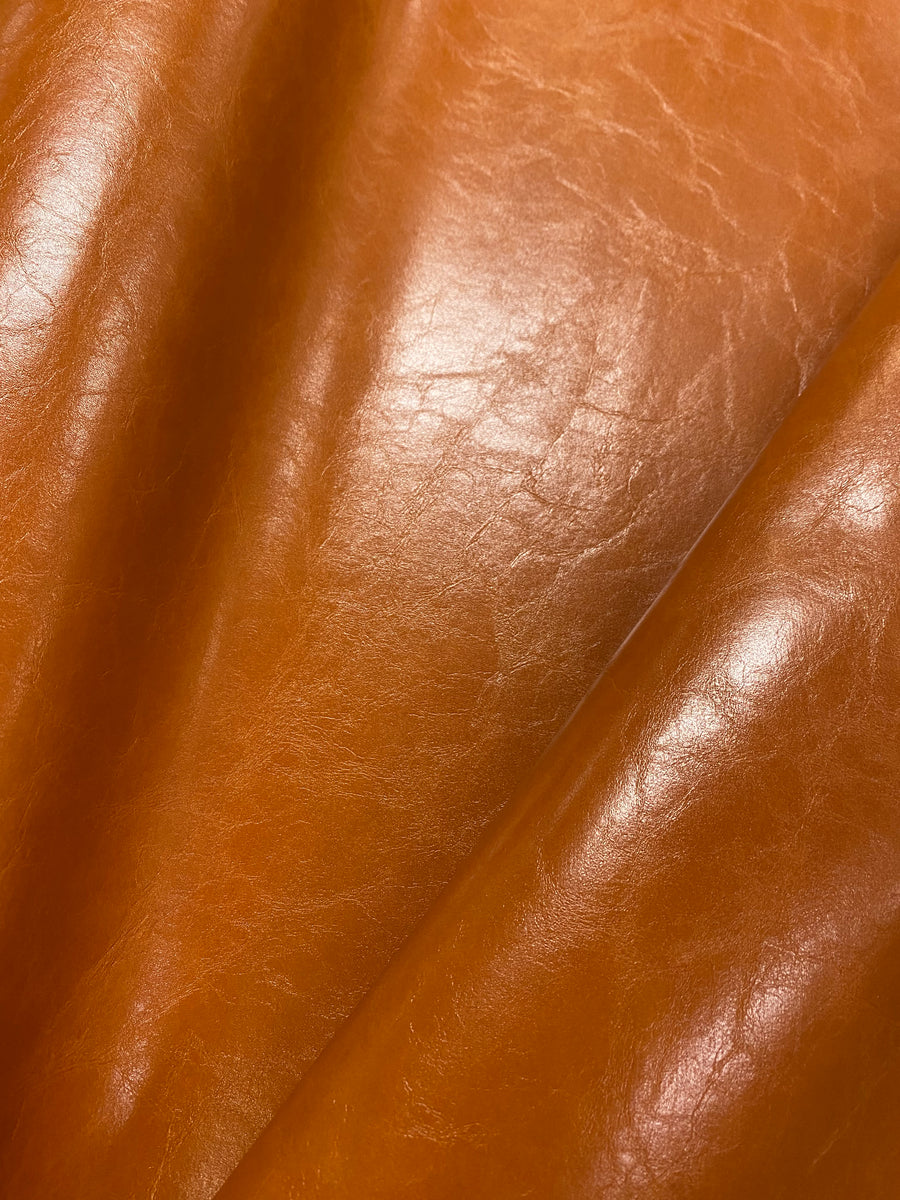 Burnt Orange Faux Leather Vinyl, Fabric Bistro, Columbia