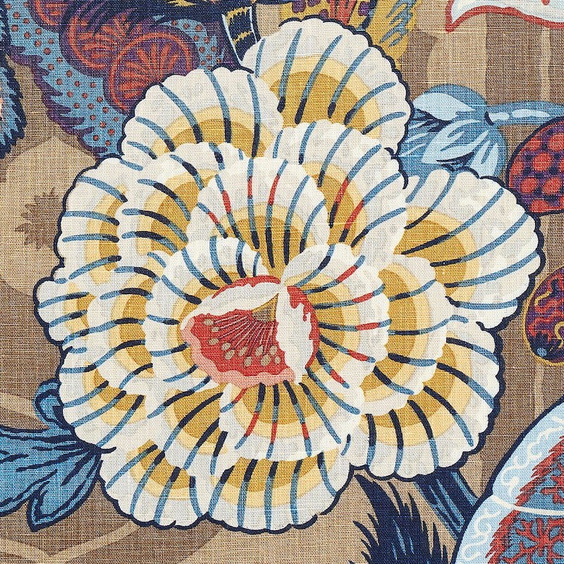 Schumacher Zanzibar Fabric | Cerulean Fabric Bistro | Columbia