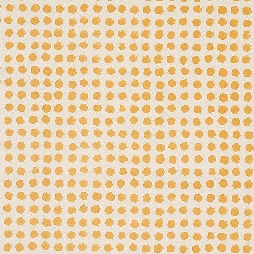 Schumacher Seed Hand Block Print Fabric 179770 / Mustard
