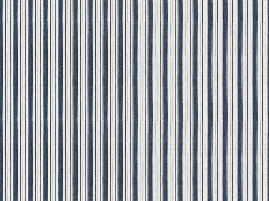 Denim Blue Ticking Stripe Fabric, Fabric Bistro