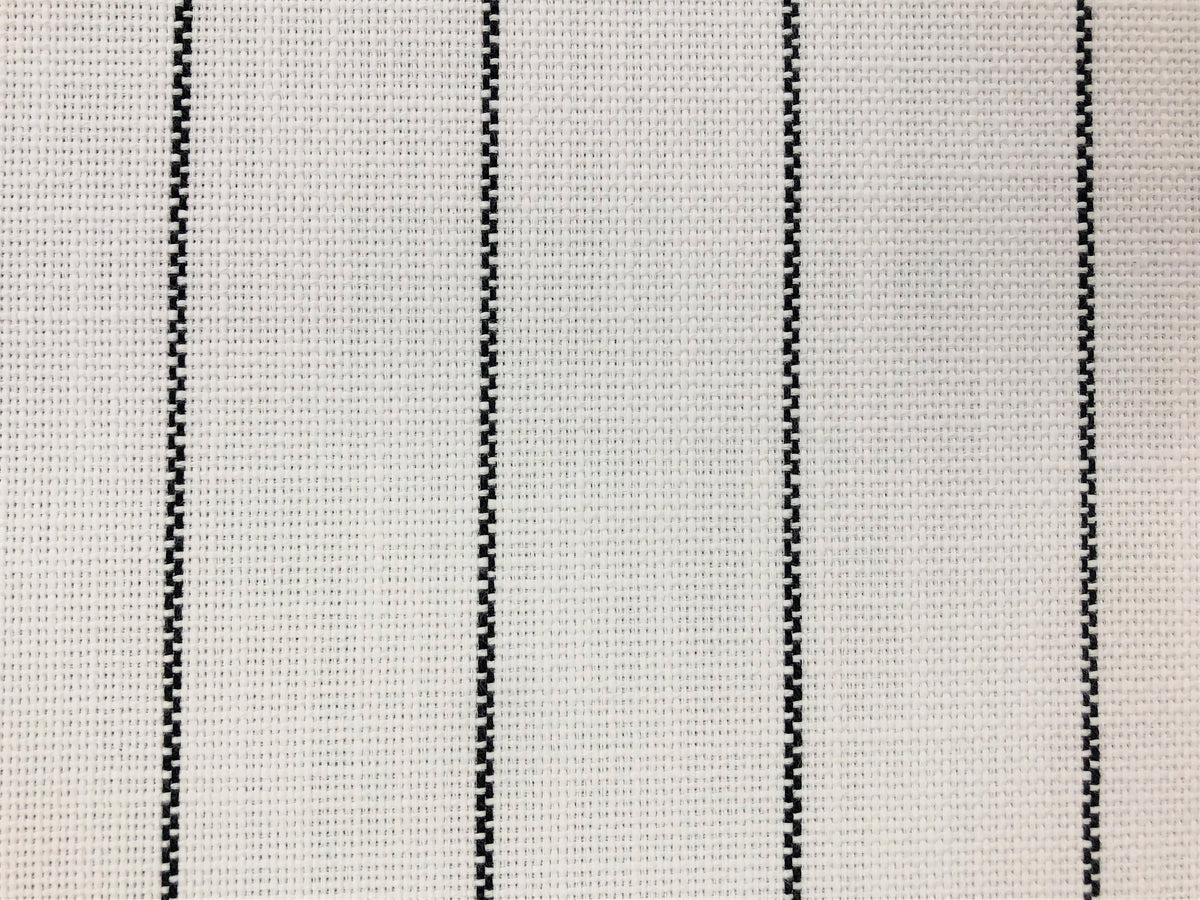 Black White Stripe Linen Uph Fabric Fabric Bistro Columbia South Carolina
