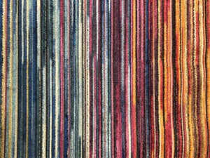 Missoni Santiago 174 Blue Purple Orange Teal Green Navy Stripe Velvet Upholstery Fabric