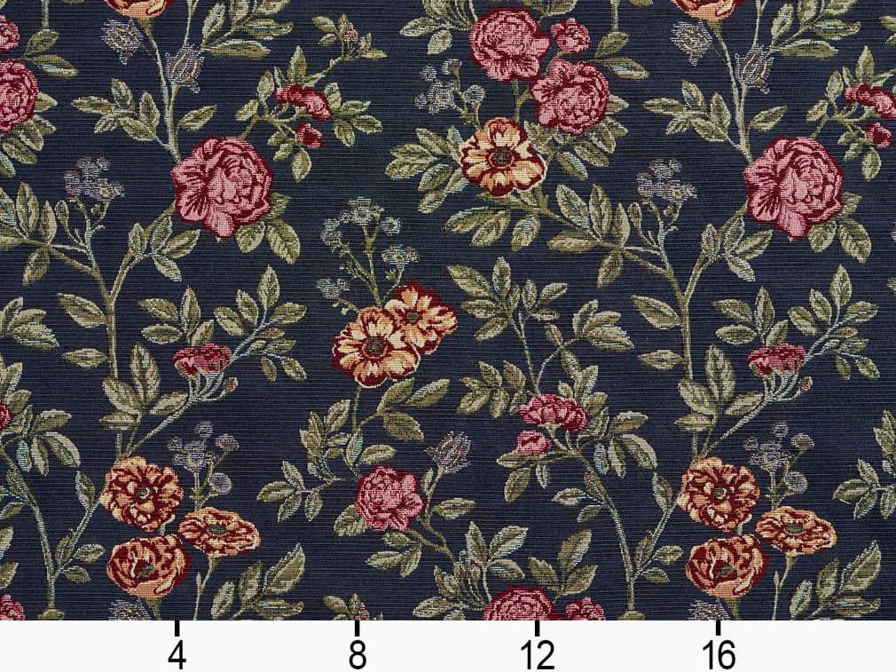 Floral, Dark Floral II, Heavy cotton, Designer Fabric