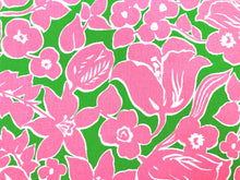 Load image into Gallery viewer, P Kaufmann Stain Resistant Hot Pink Green White Bayville Cotton Duck Watermelon Floral Upholstery Drapery Fabric