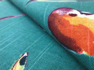 Richloom Lisetta Peacock Bird Cotton Designer Tartan Plaid Teal Navy Blue Green Yellow Orange Purple Upholstery Drapery Fabric