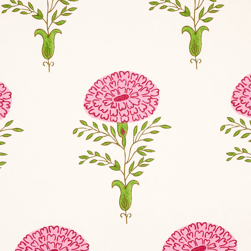 Schumacher Marigold Wallpaper Pink | Fabric Bistro | Columbia | South ...