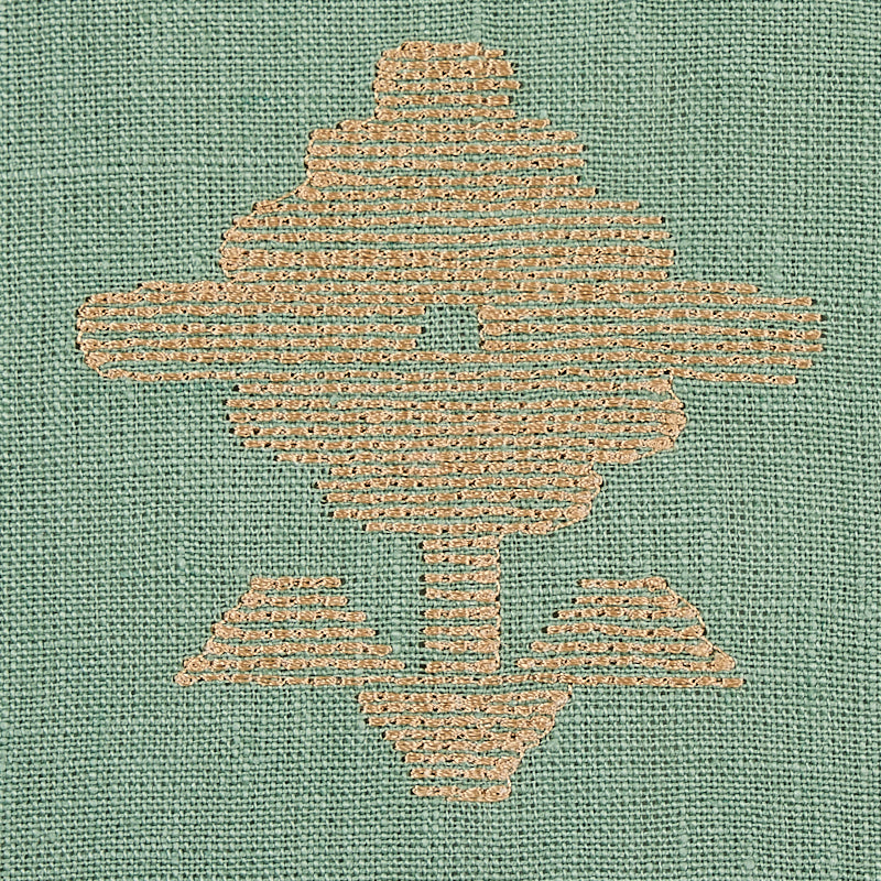 Schumacher Rubia Еmbroidery Fabric Mineral | Fabric Bistro | Columbia ...