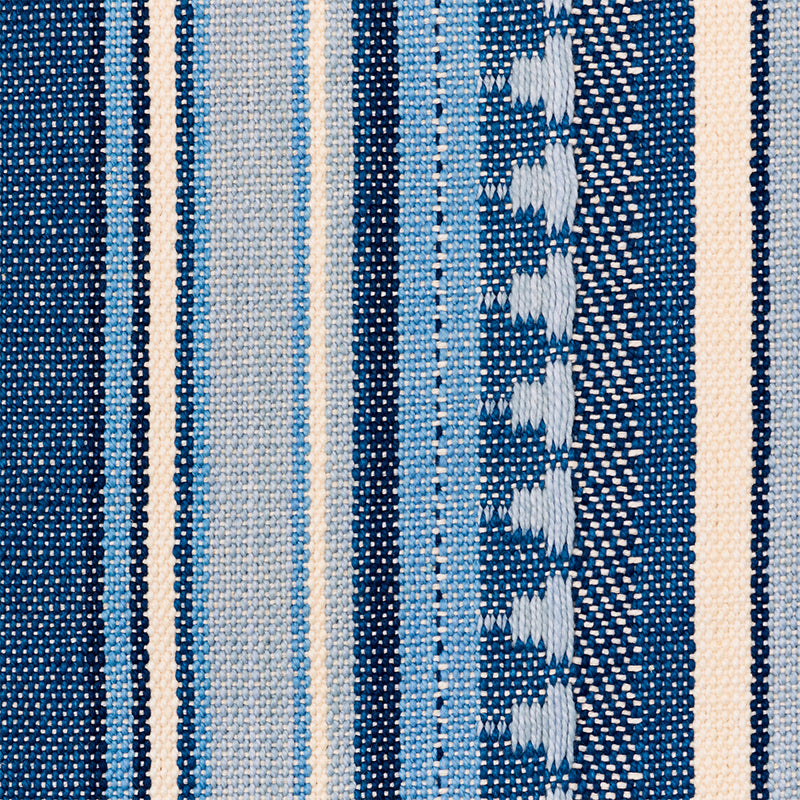 Schumacher Zuni Stripe Fabric Blue | Fabric Bistro | Columbia