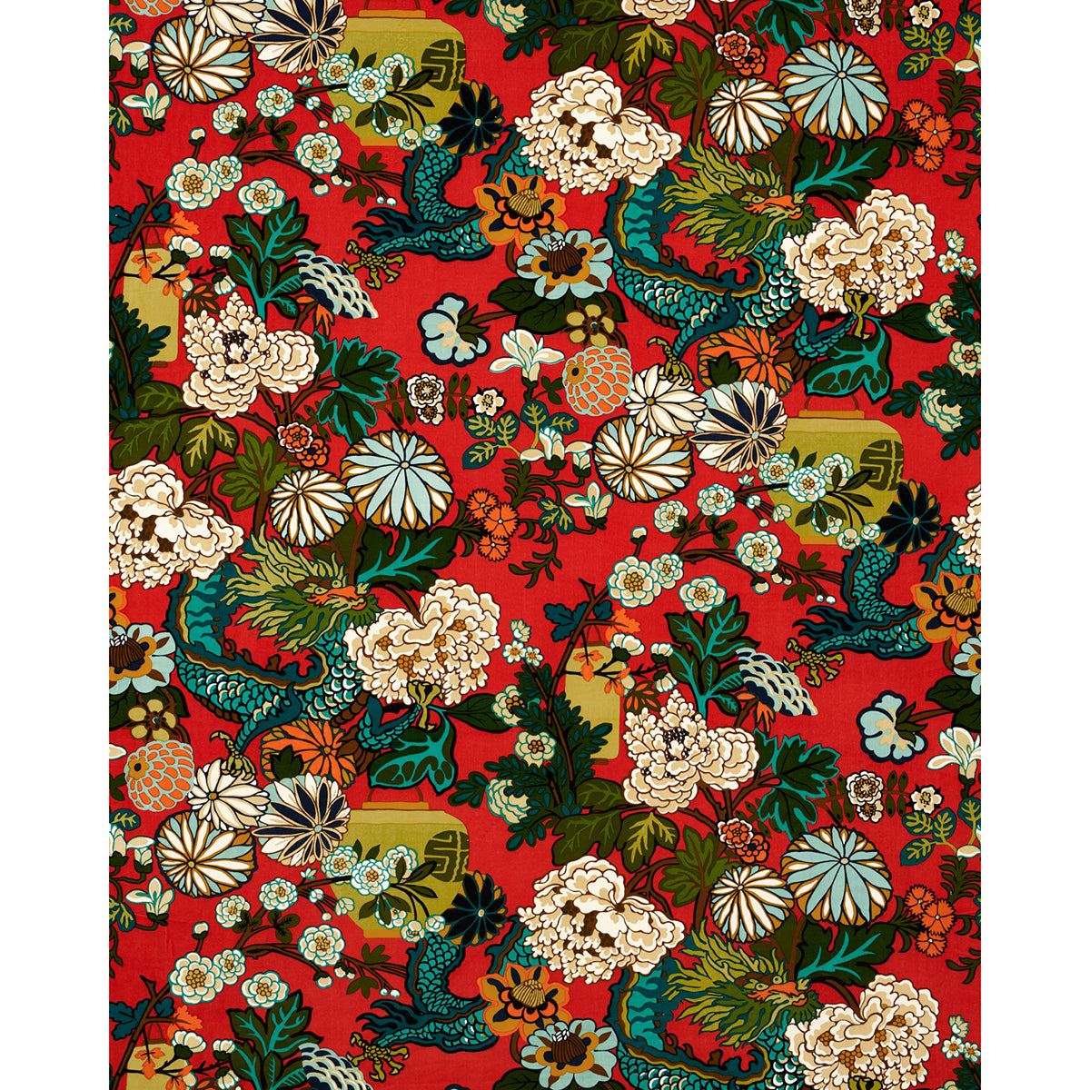 Schumacher Chiang Mai Dragon Velvet Laquer | Fabric Bistro